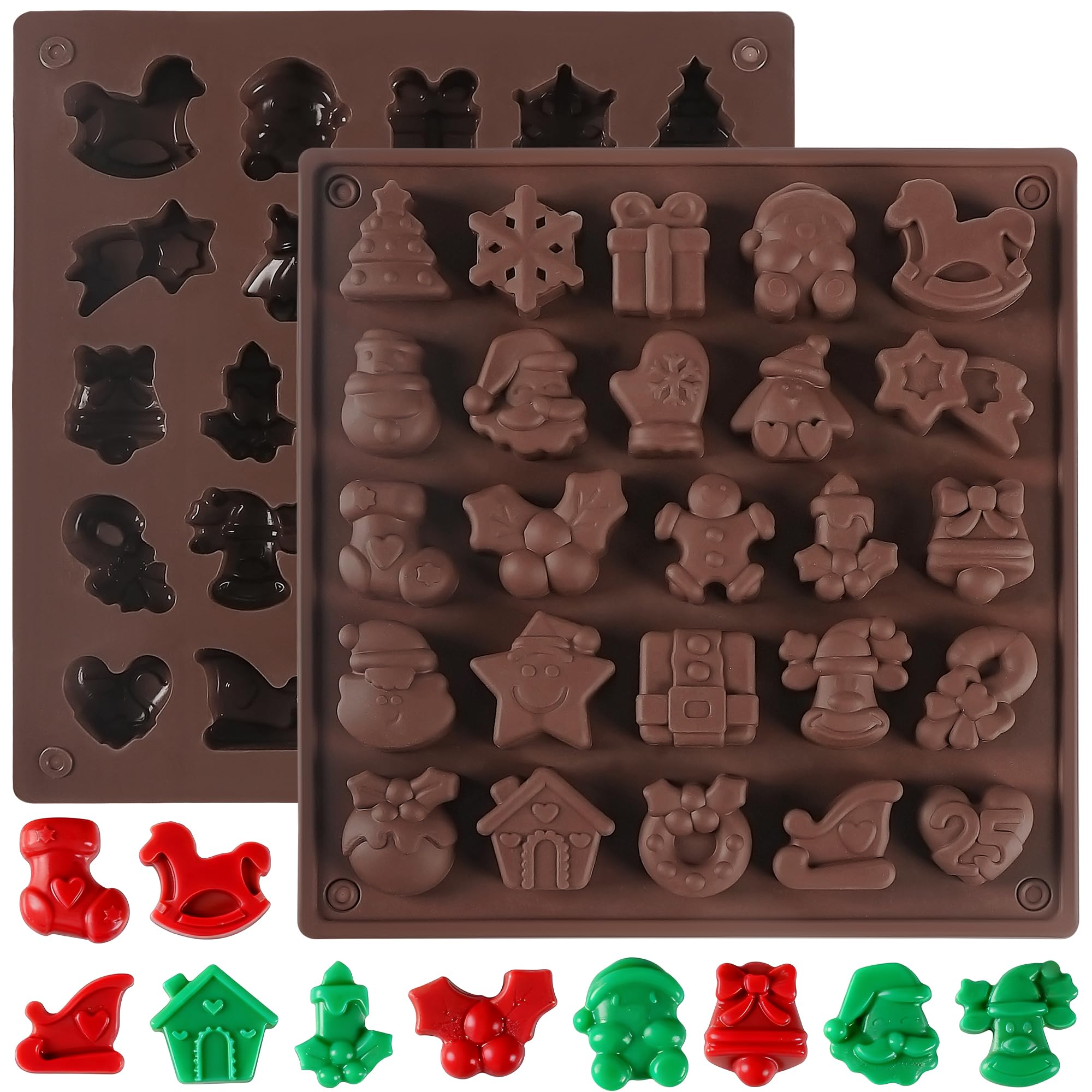 Silicone Mold Baking - 1-2 PCS Christmas Silicone Molds Fondant