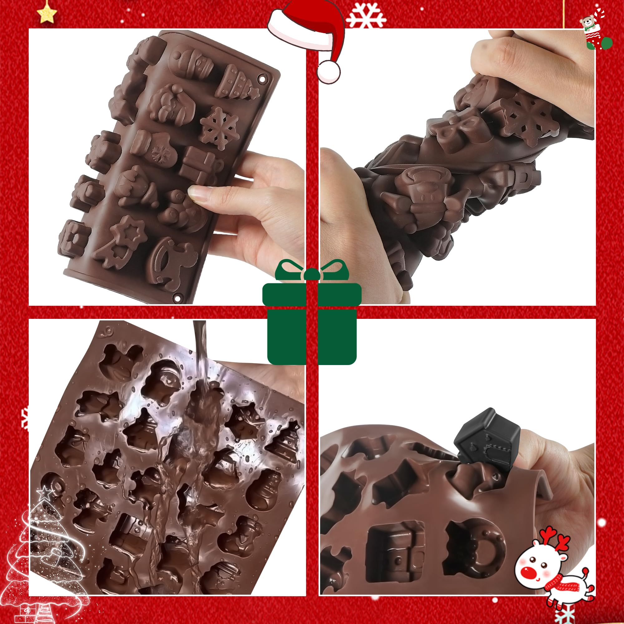1-2 PCS Christmas Silicone Mol - огляд і ціна Silicone Mold Baking