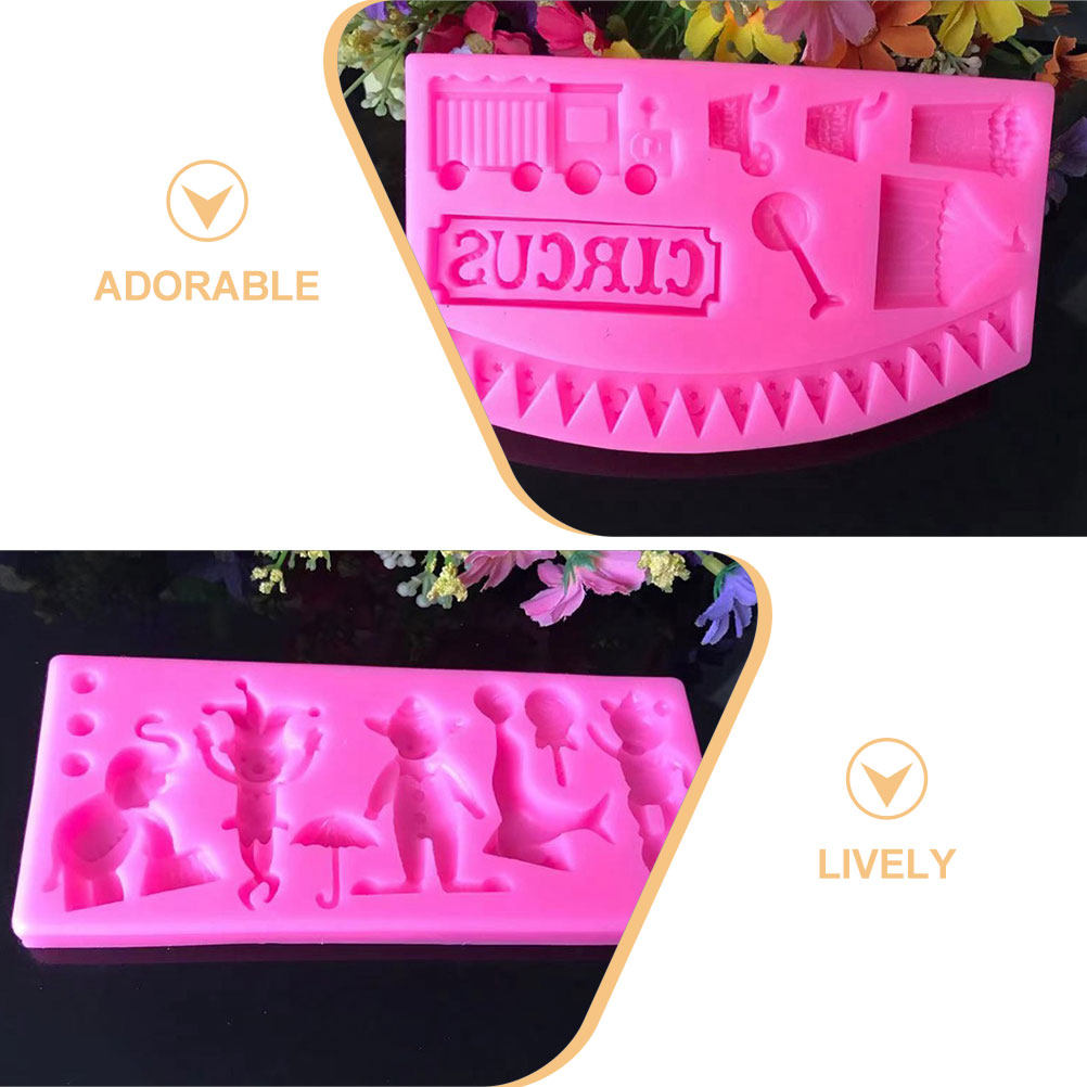 2Pcs Circus Theme Silicone Fon - огляд і ціна Silicone Mold Baking