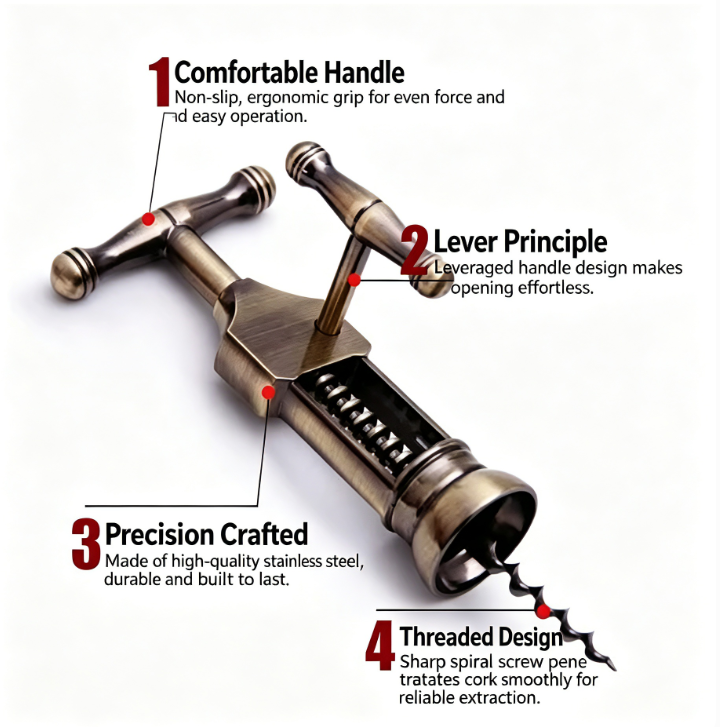Vintage Rack Pinion Corkscrew  - огляд і ціна Kitchen Gadgets Vintage