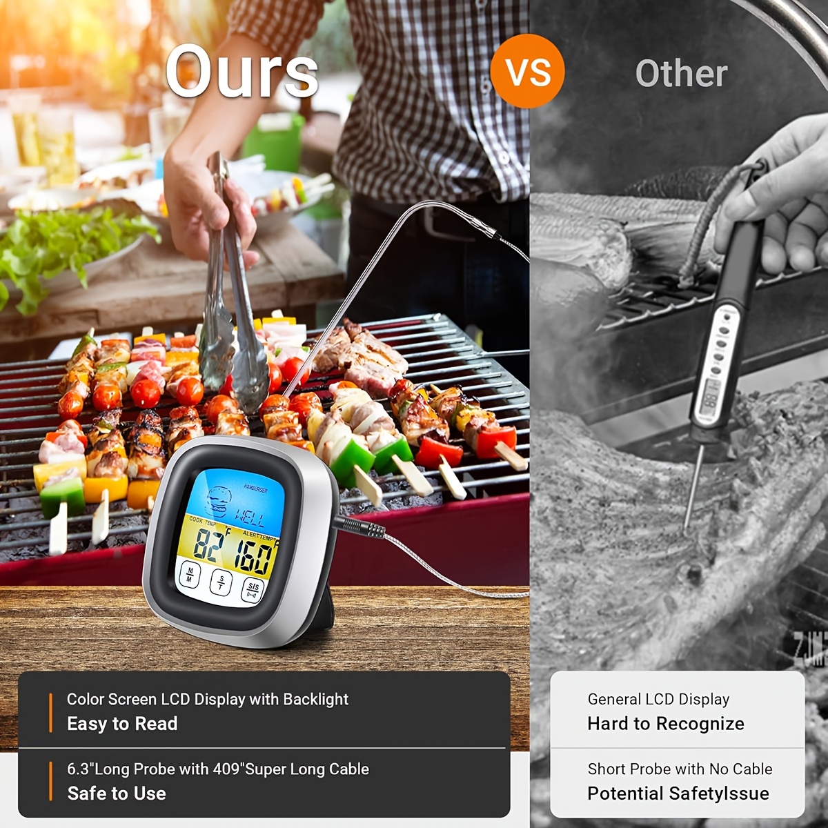 Digital Meat Thermometer BBQ T - огляд і ціна Instant Read Thermometer