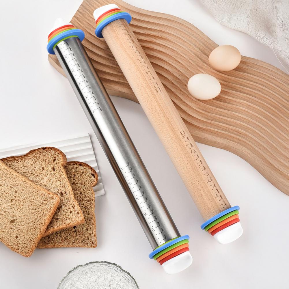 Rolling Pin with Thickness Rin - огляд і ціна Pasta Measuring Tool