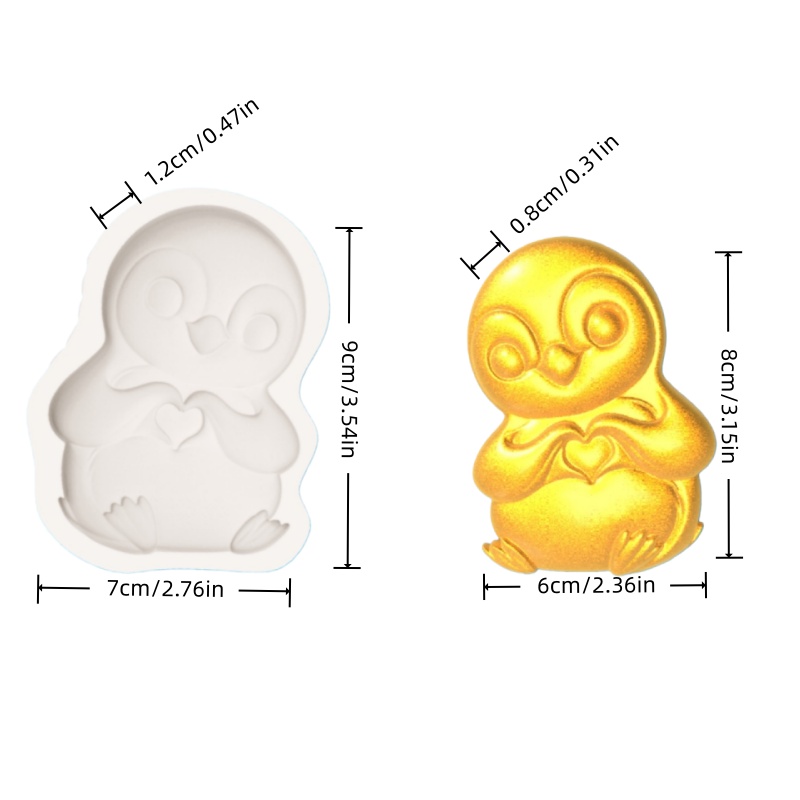 Penguin with Hands Gestureing  - огляд і ціна Silicone Mold Baking