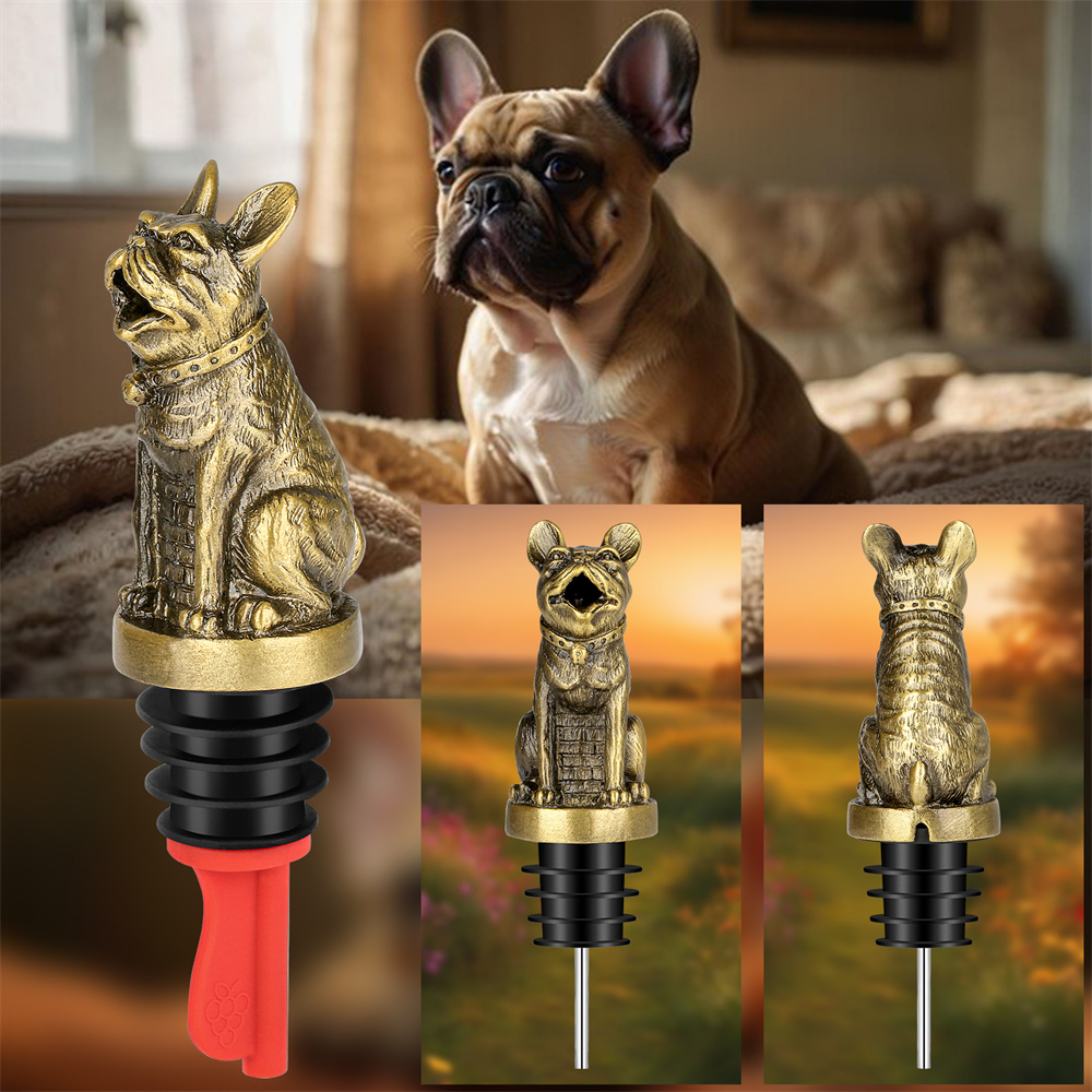Cute French Bulldog Wine Pouer - огляд і ціна Quality Kitchen Gadgets